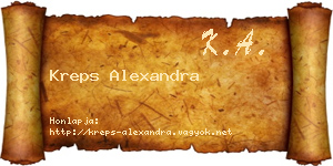 Kreps Alexandra névjegykártya