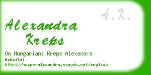 alexandra kreps business card